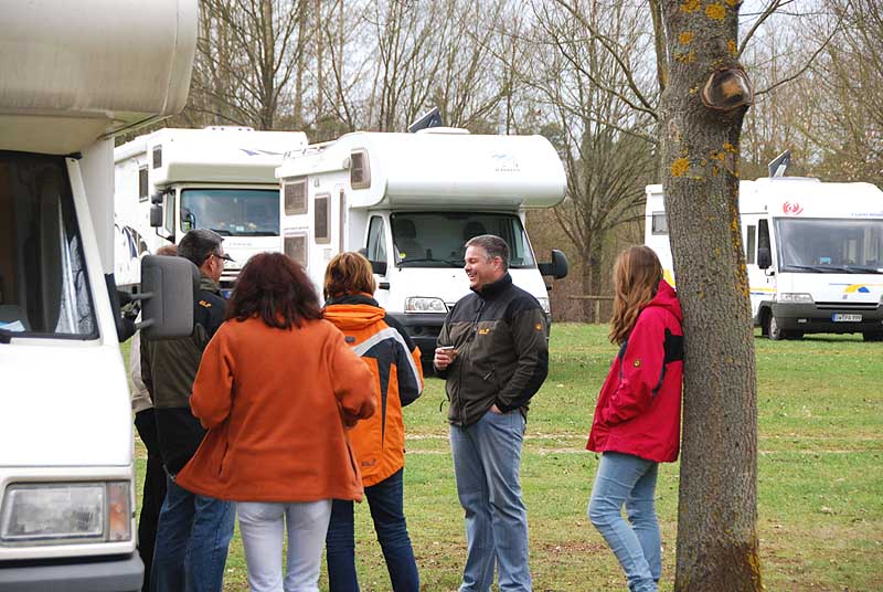 Auf dem Stellplatz in Absberg