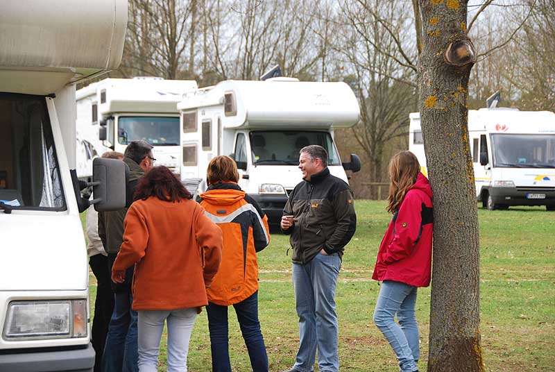 Auf dem Stellplatz in Absberg