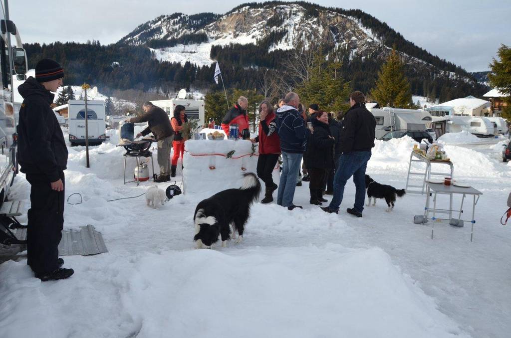 Neujahrsgrillen mit Sauerkraut