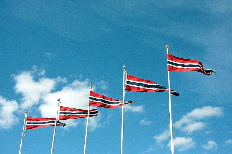 Norwegische Flaggen