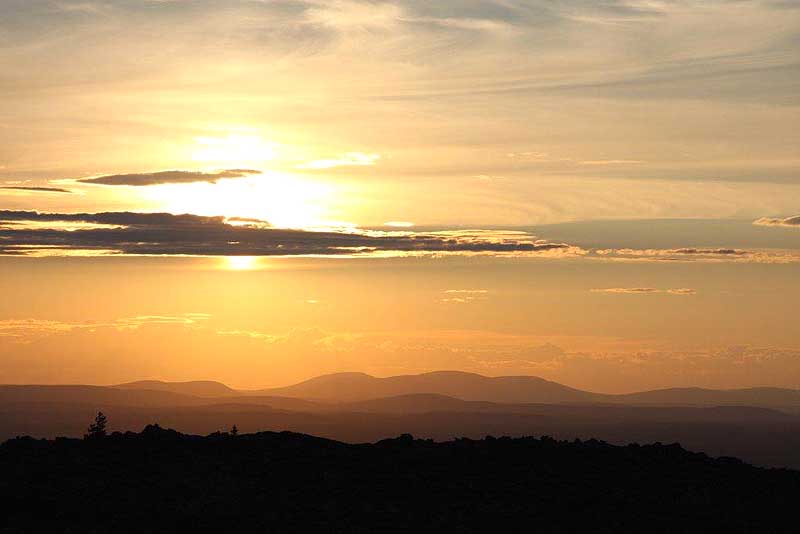 Sonnenuntergang auf dem Levi