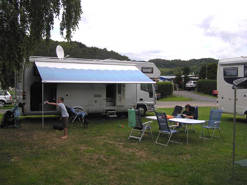 Auf dem Campingplatz in Remagen
